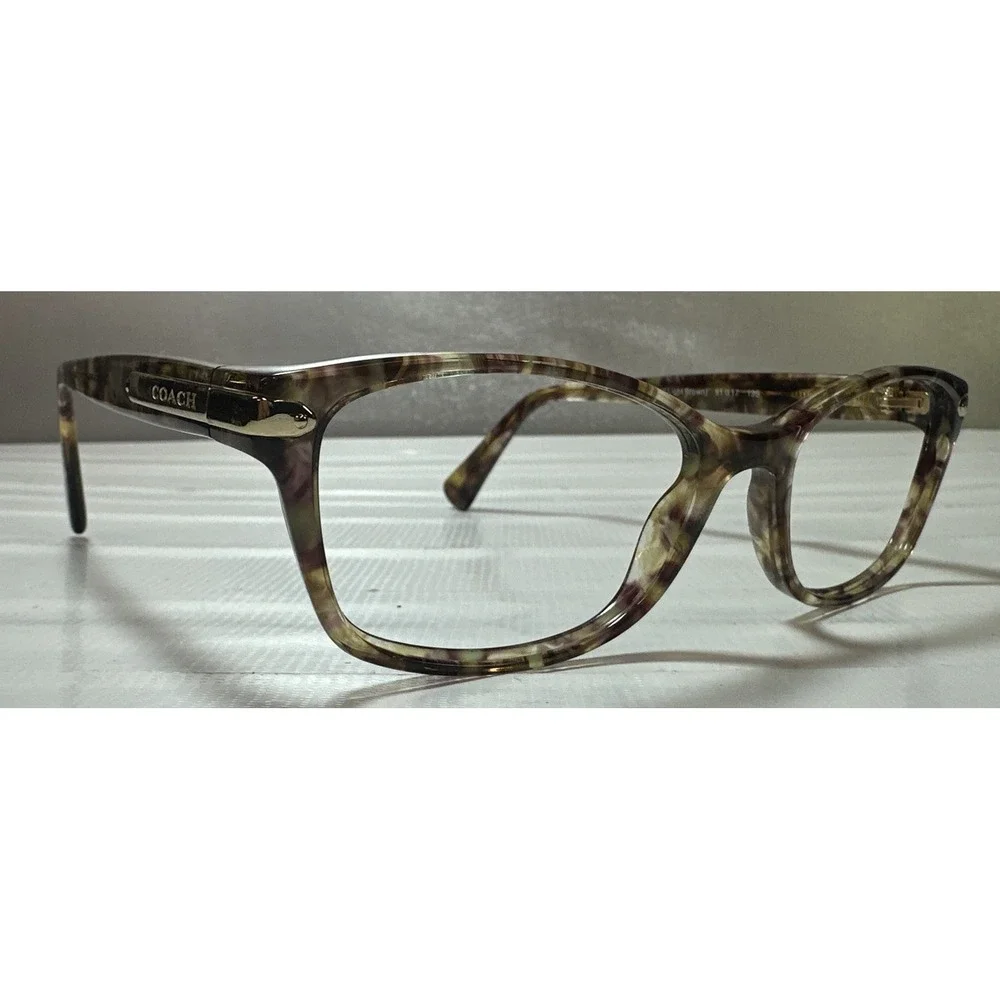 Coach Eyeglasses HC 6065 5287 Confetti Light Brown Clear *FRAMES ONLY* 51-17-135